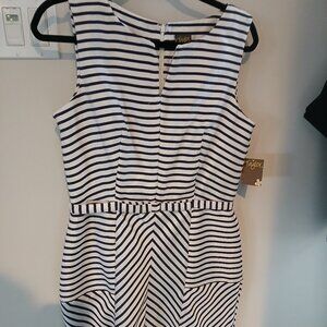 Blue & silvery white dress size 10   Taylor